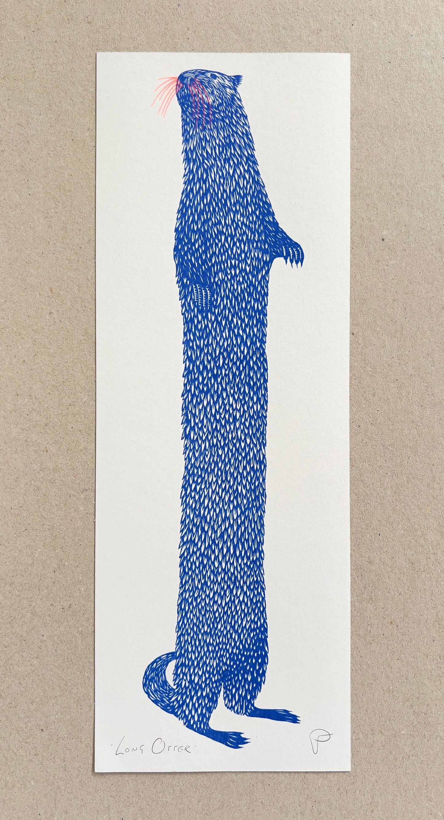Long Otter by Strangford Prints