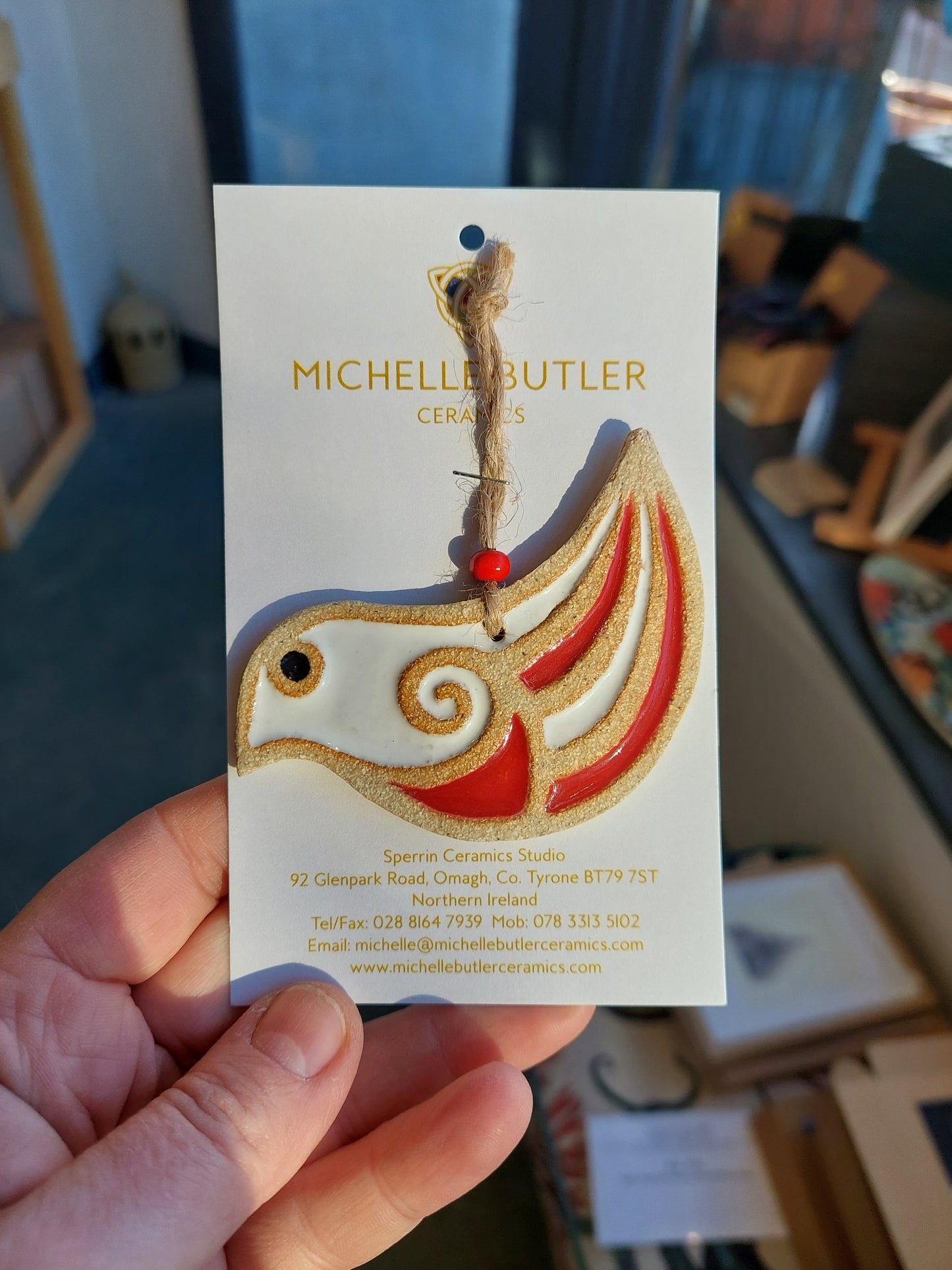 Christmas Dove decoration by Michelle Butler