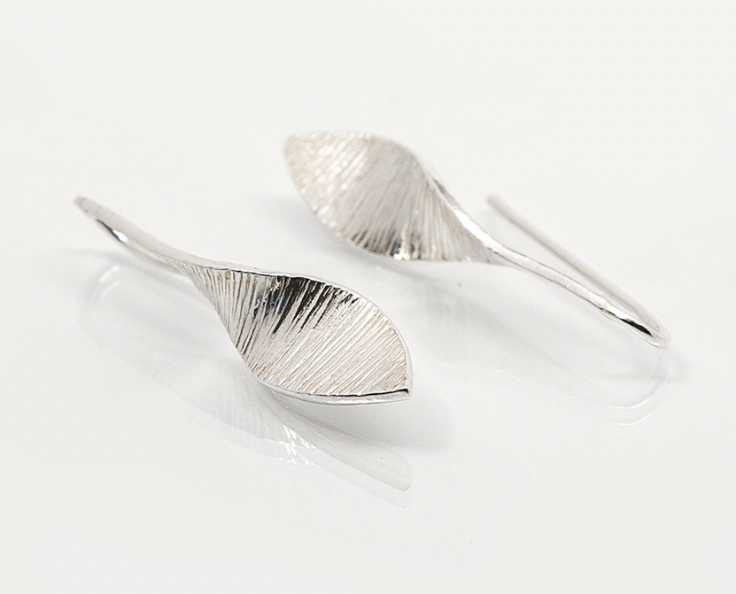 Bean RI Silver Earrimngs Medium