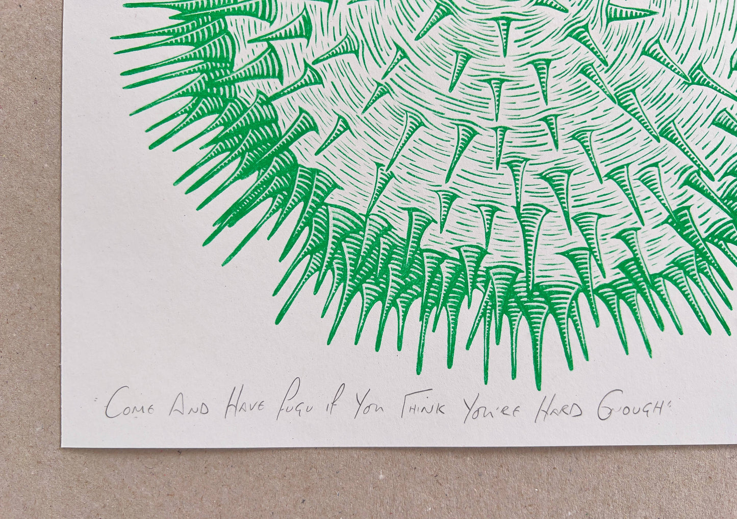 Come And Have Fugu If You Think You’re Hard Enough by Strangford Prints