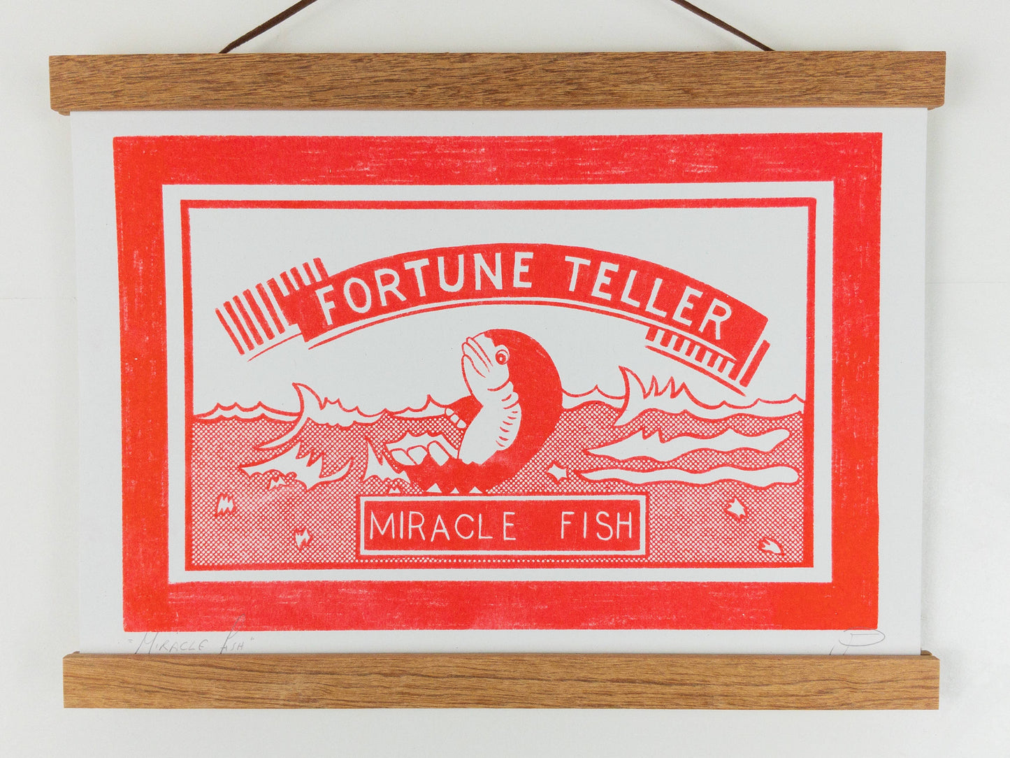 Miracle Fish - Nostalgic Riso Art Print by Strangford Prints