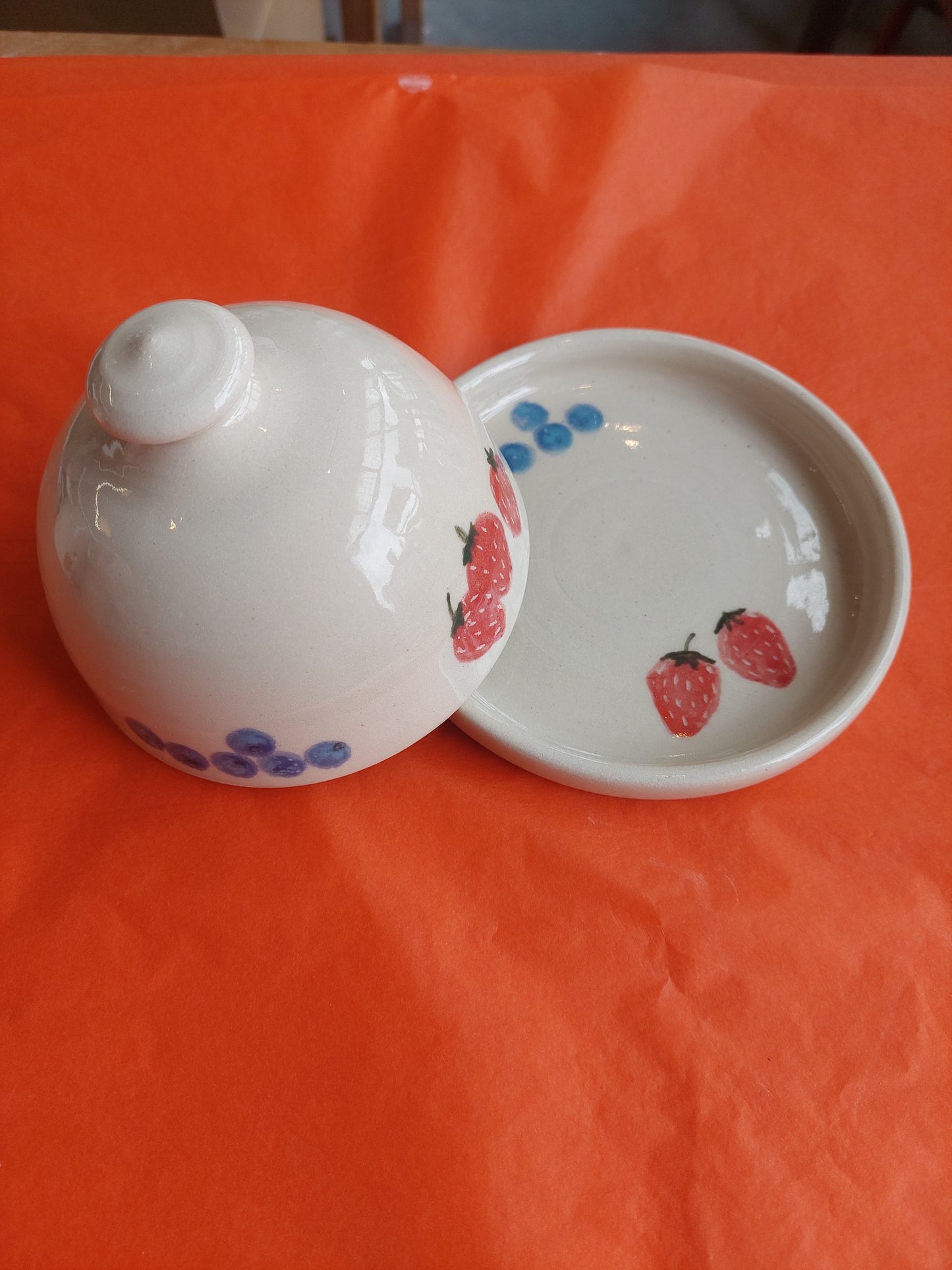 Summer Berry Butter Dish