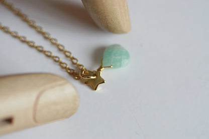 Dainty Crystal Necklace | Amazonite
