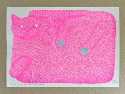 I’m Just A Paw Boy From A Paw Family Riso Print by Strangford prints