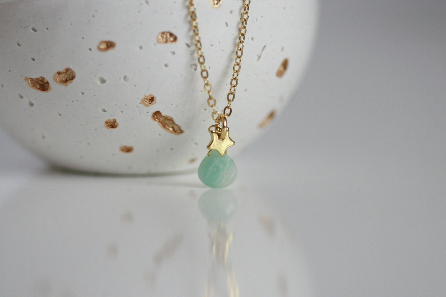 Dainty Crystal Necklace | Amazonite