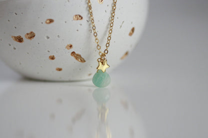 Dainty Crystal Necklace | Amazonite