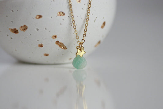 Dainty Crystal Necklace | Amazonite
