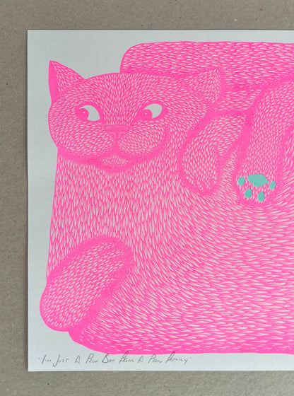 I’m Just A Paw Boy From A Paw Family Riso Print by Strangford prints