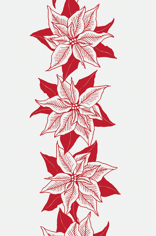 Teatowel: Poinsetta Xmas by Jupter Red Linen, Belfast