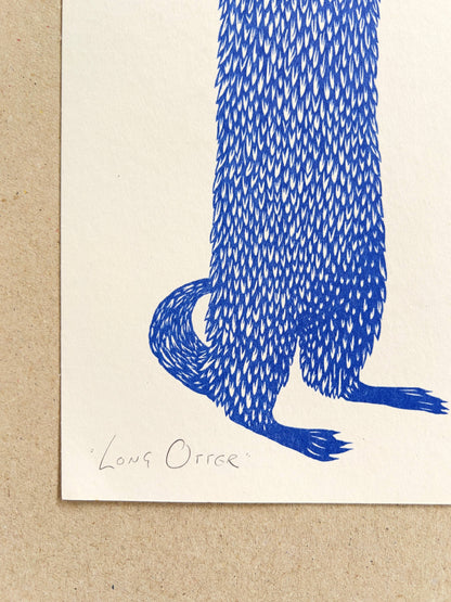 Long Otter by Strangford Prints
