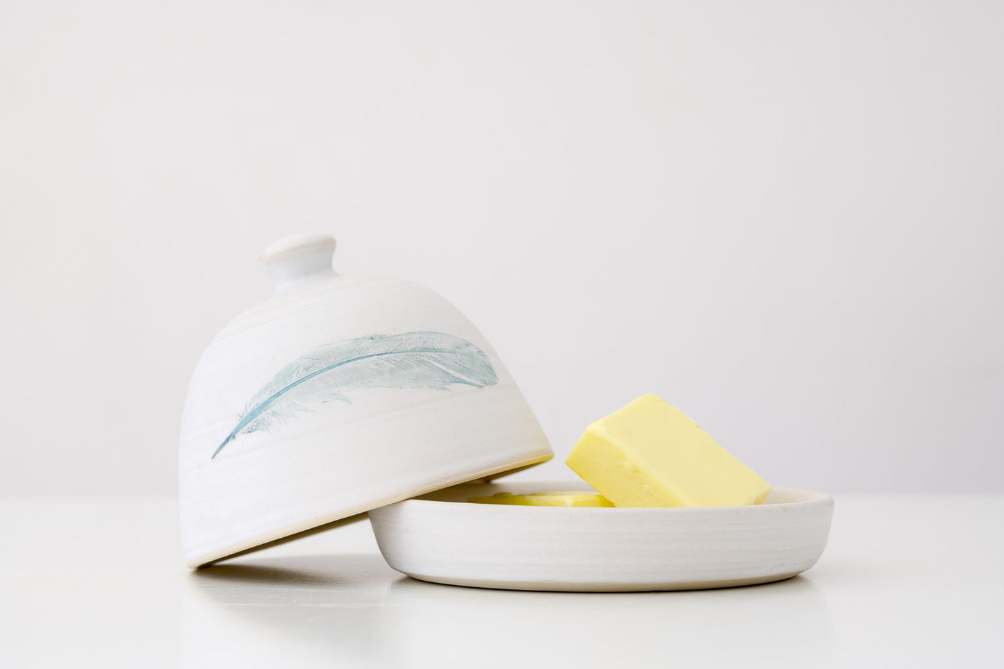 St Anne's Feather Butter Dish