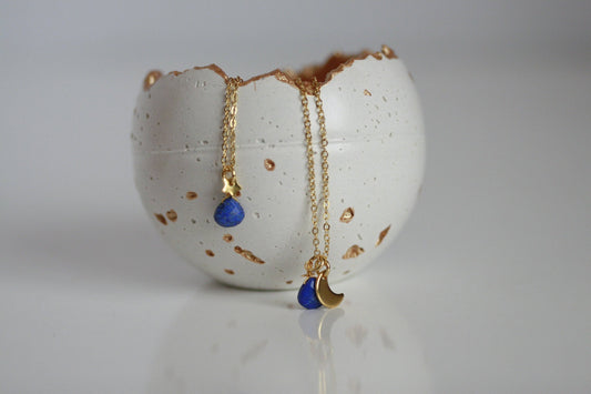 Kaiko - Dainty Crystal Necklace | Lapis Lazuli