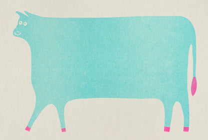 Riso Greetings Card - Cow