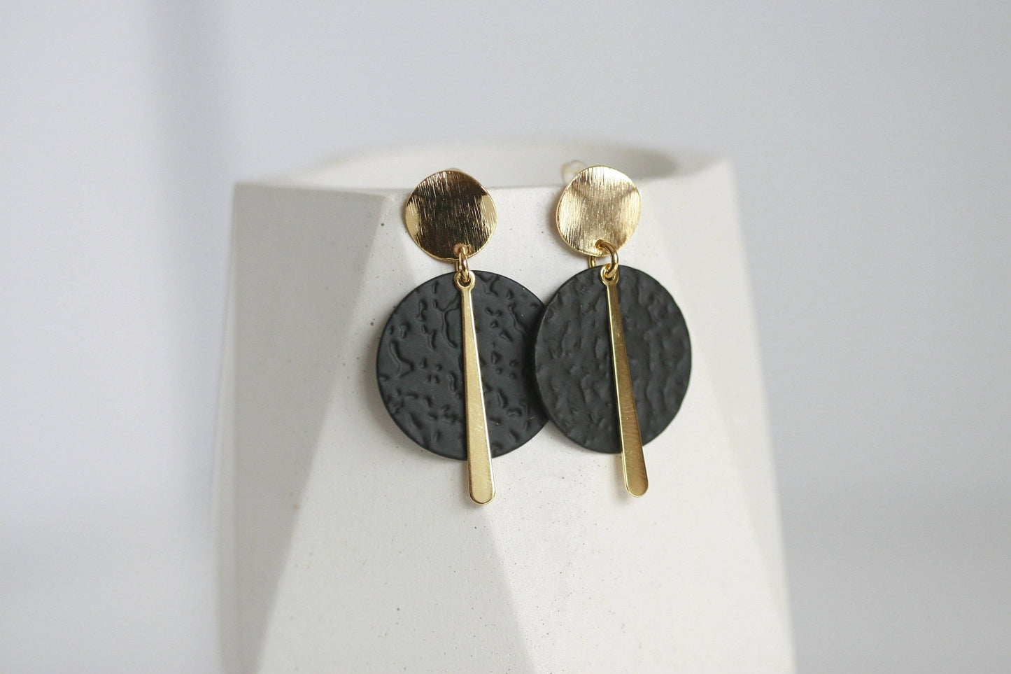 Kaiko Ruby Red/Black & Gold Statement Studs