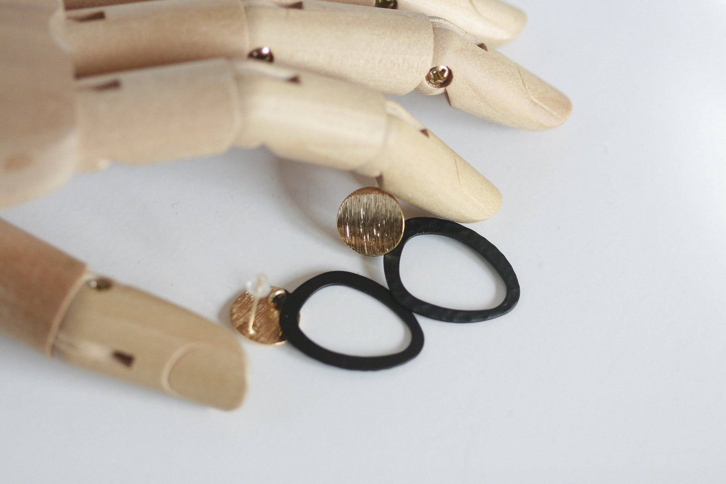 Kaiko Black & Gold Earrings | Studs