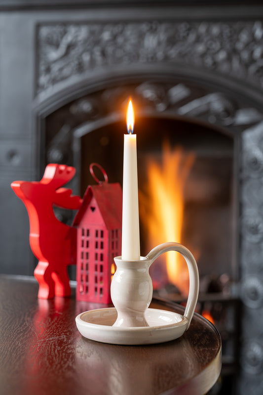 Dappled Cream Brookwood Candle Stick