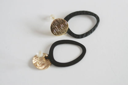 Kaiko Black & Gold Earrings | Studs