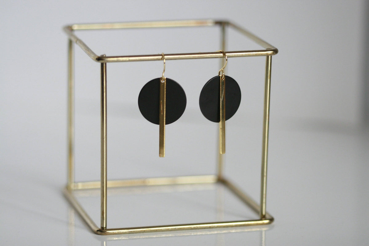 Black & Gold Statement Earrings