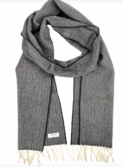 CHARCOAL Herringbone  SCARF 