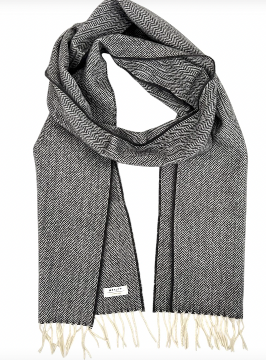 CHARCOAL Herringbone  SCARF 