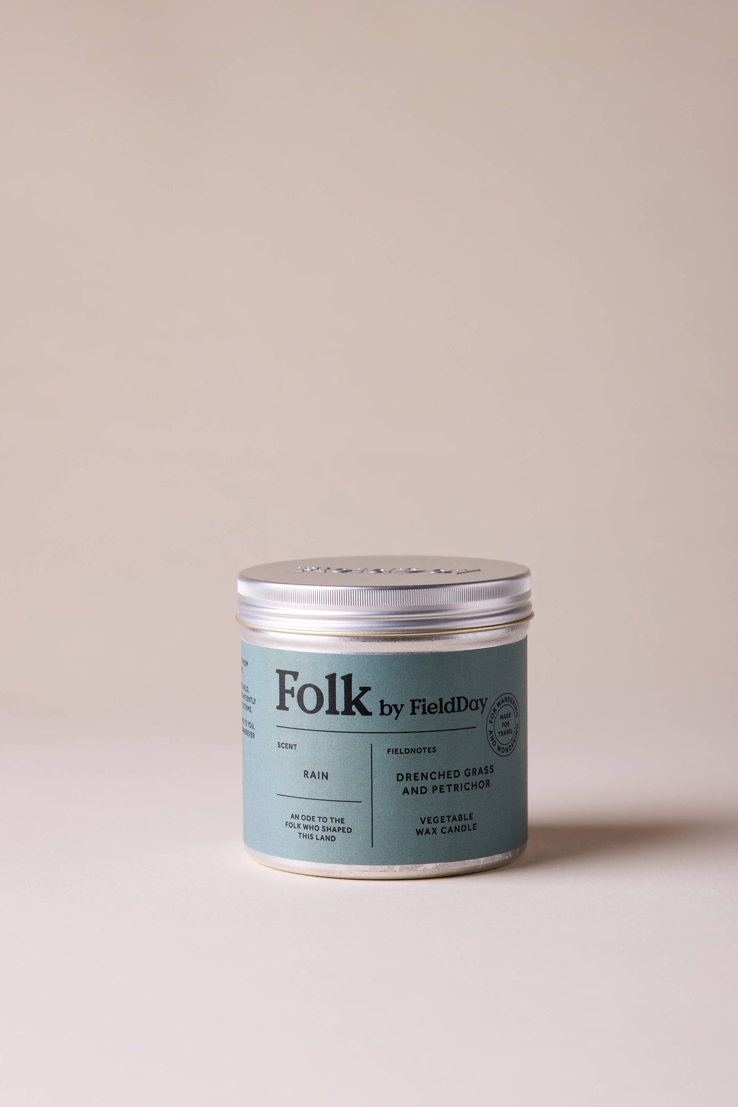 Rain Vegetable Wax Folk Tin Candle