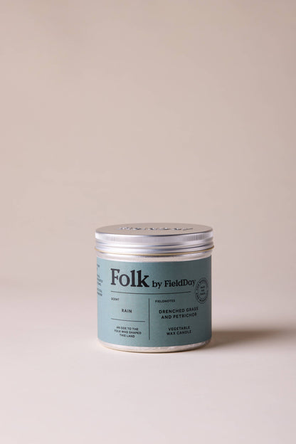 Rain Vegetable Wax Folk Tin Candle