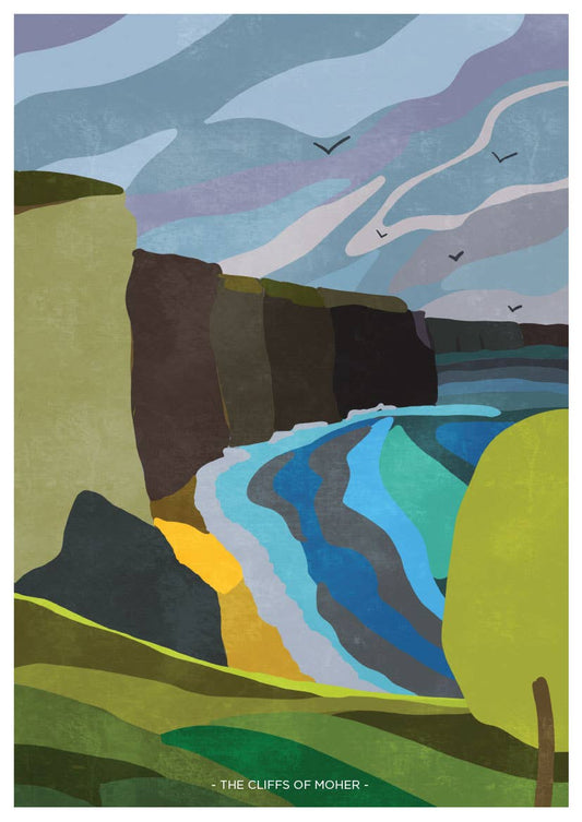 The Cliffs of Moher A4 Wall Print