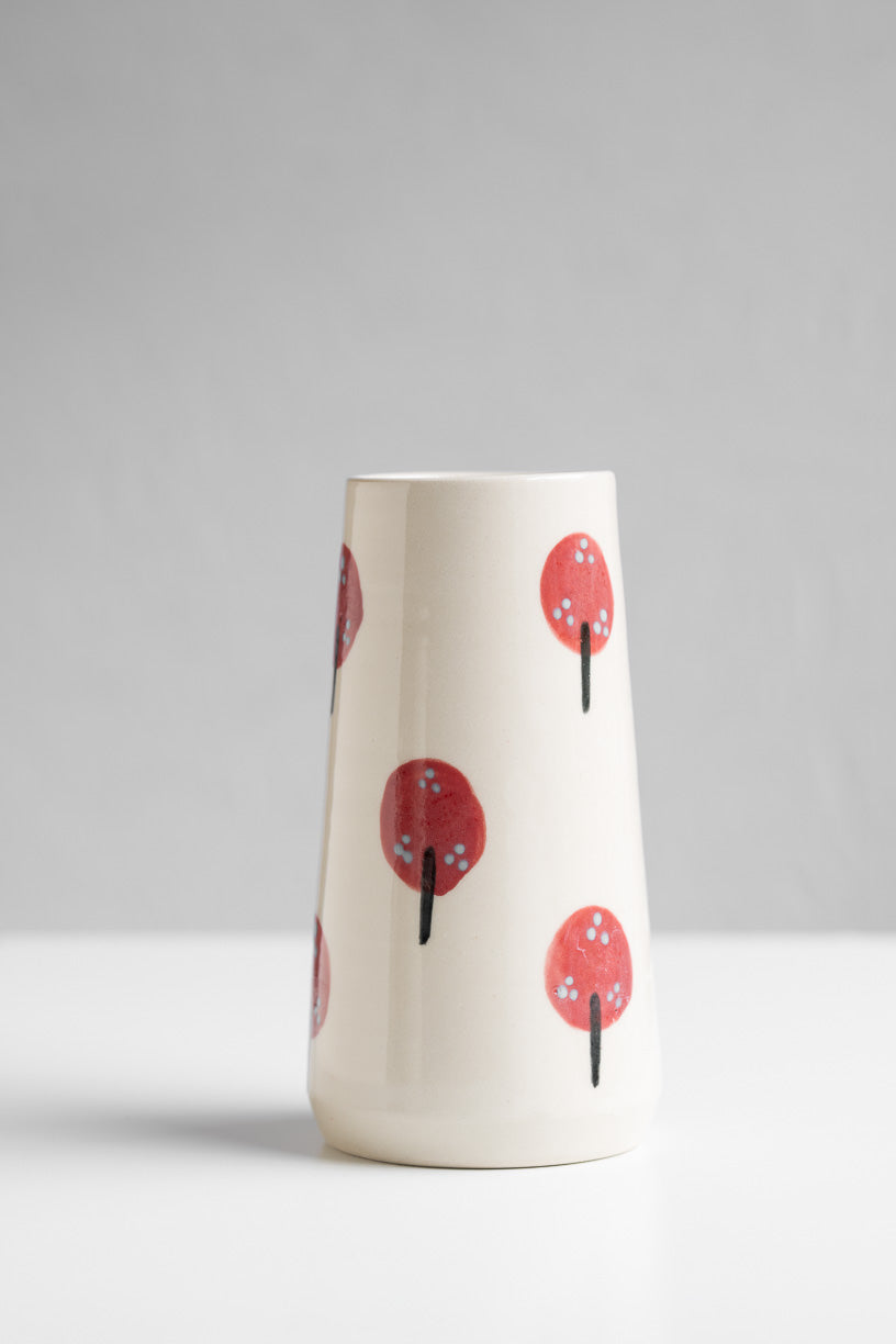 Large Red Tree Vase