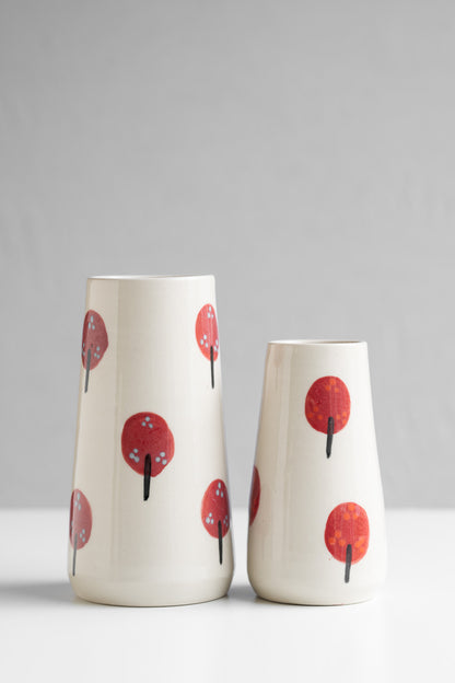 Large Red Tree Vase
