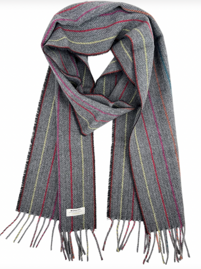 SCARF CHARCOAL RAINBOW