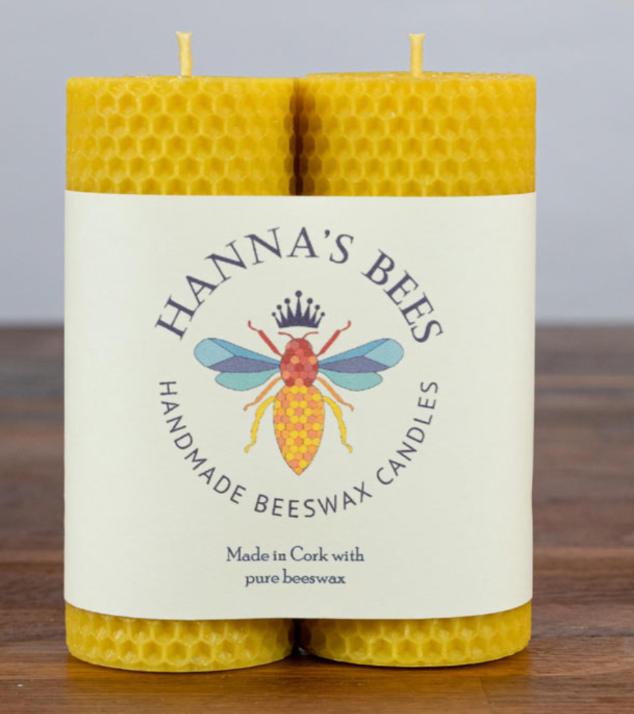 Hanna's Bees Medium Candle x 2 Beeswax