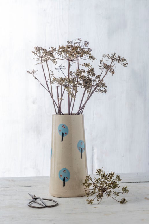 Large Tree Vase Blue