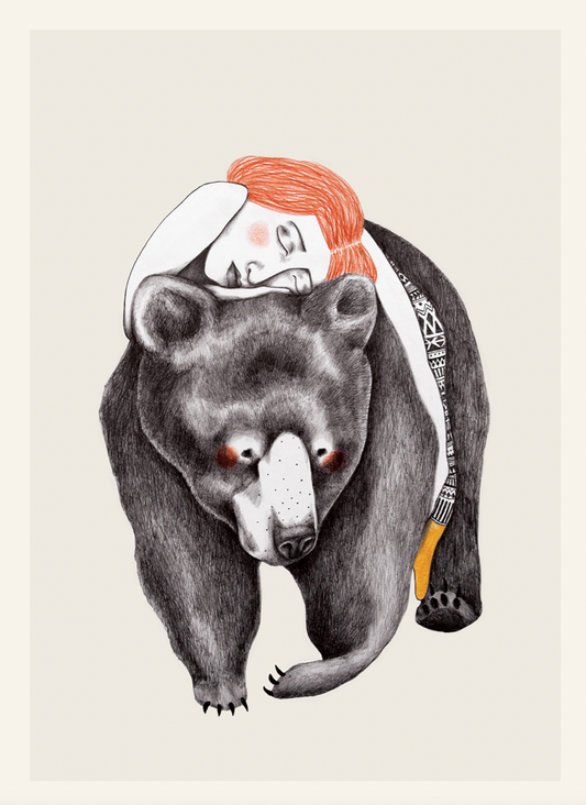Bear Warmth by Lieke Van Der Vorst. (Unframed)