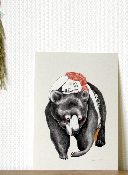Bear Warmth by Lieke Van Der Vorst. (Unframed)