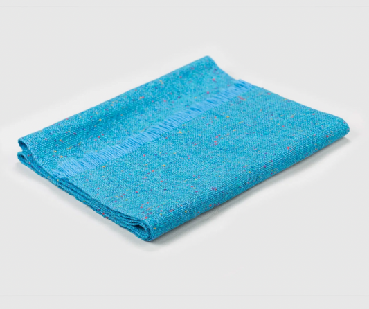 Uisce Turquoise handwoven scarf by Fiadh Woven, Dingle