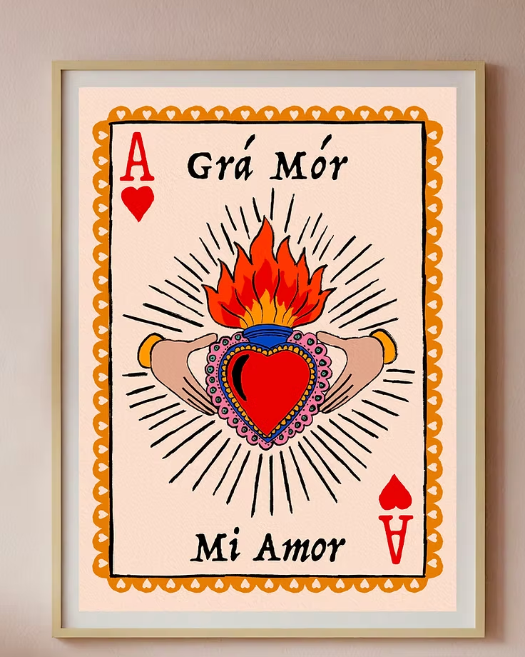 'Gra Mor Mi Amor' by Claudia McElhill (A4 Print Unframed)