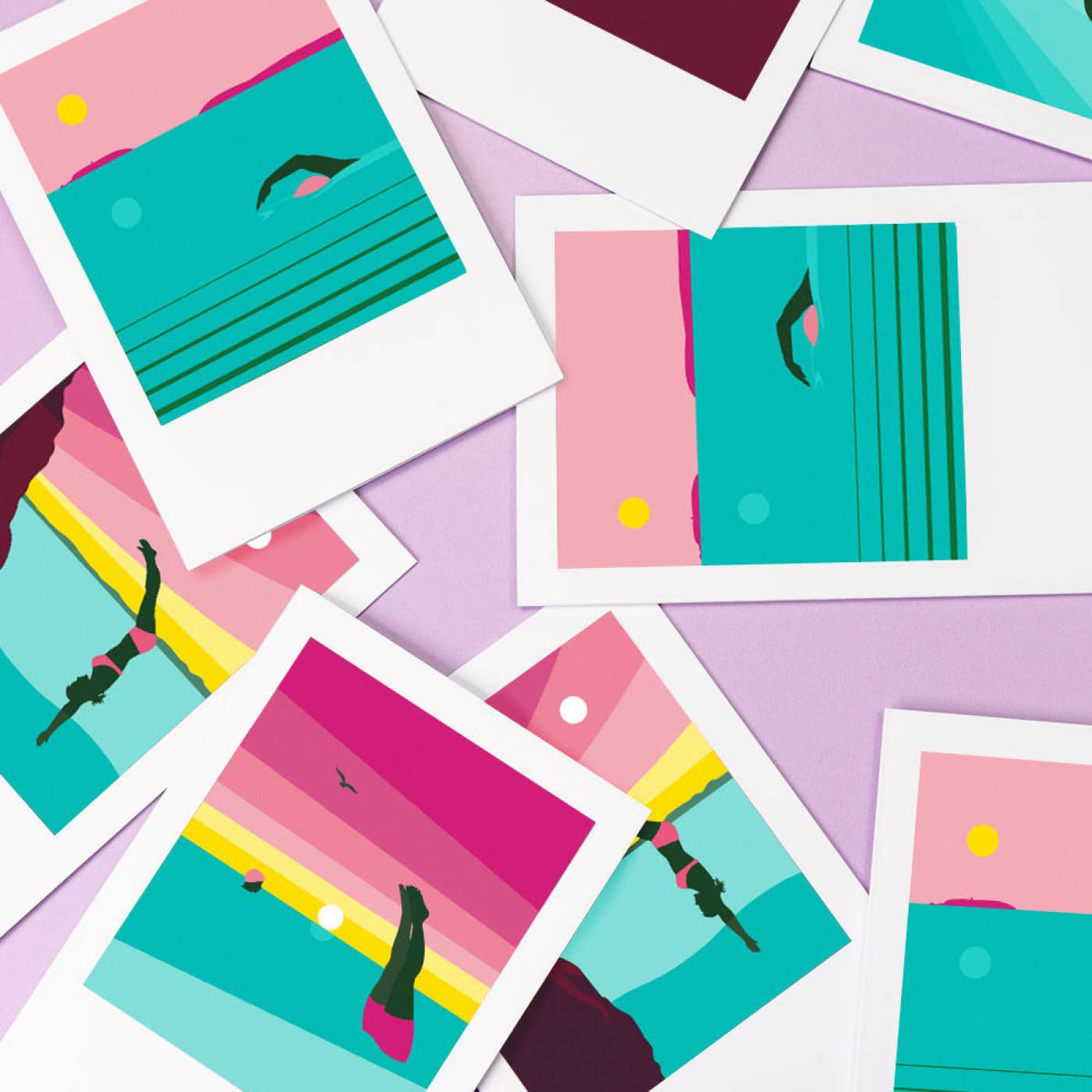Swim Greeting Card Box