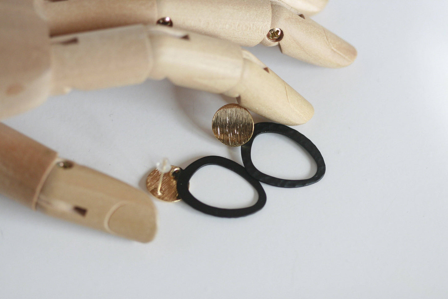 Kaiko Black & Gold Earrings | Studs