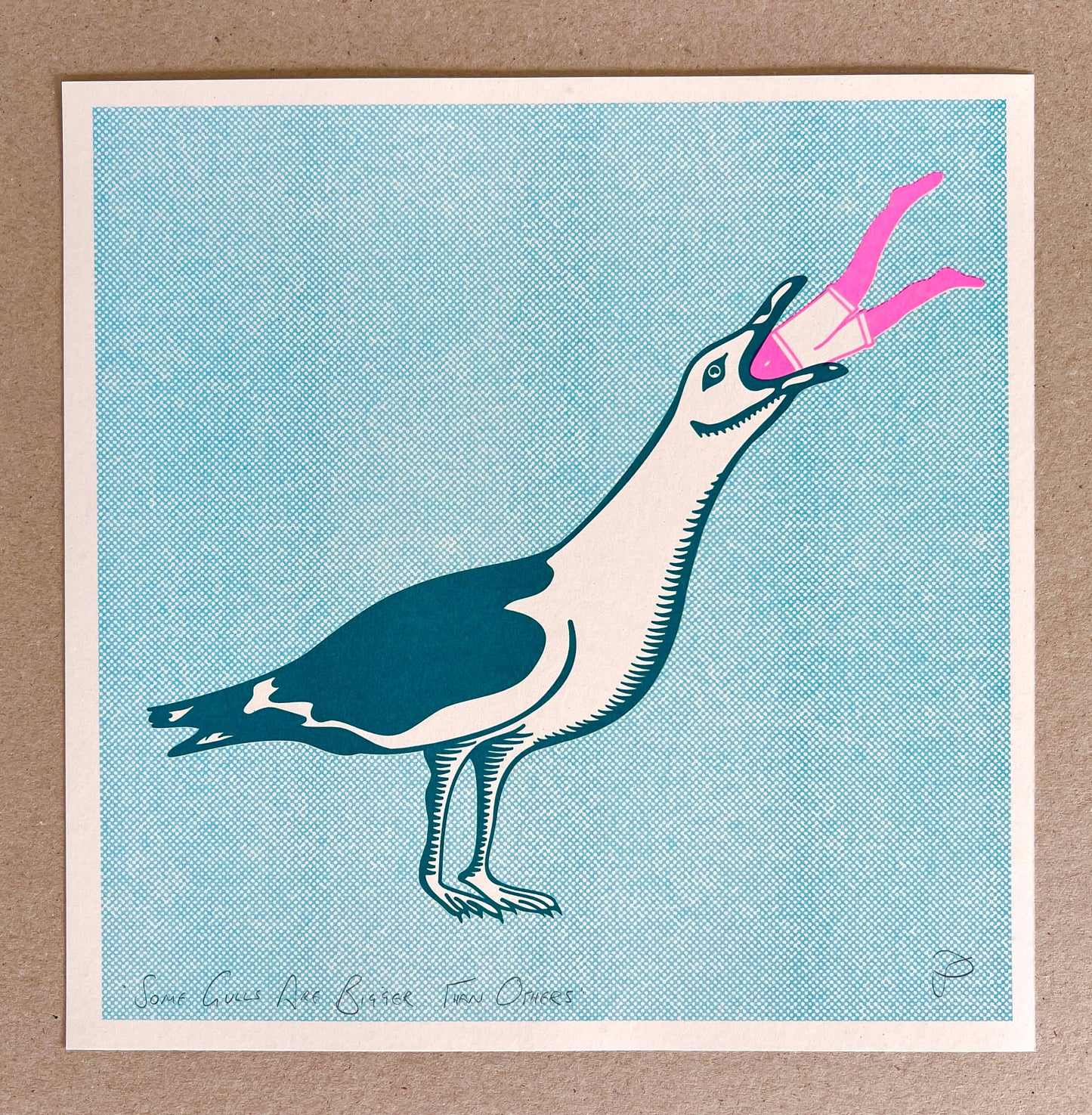 Some Gulls Are Bigger Than Others by Strangford Prints