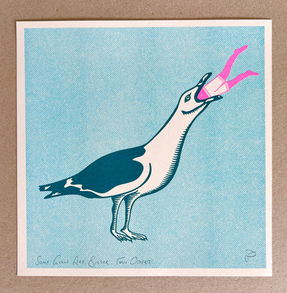 Some Gulls Are Bigger Than Others by Strangford Prints