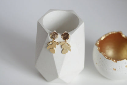 Kaiko - Leaf Earrings | Statement Studs