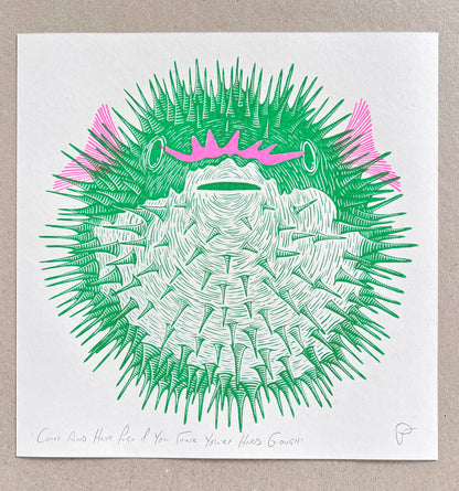 Come And Have Fugu If You Think You’re Hard Enough by Strangford Prints