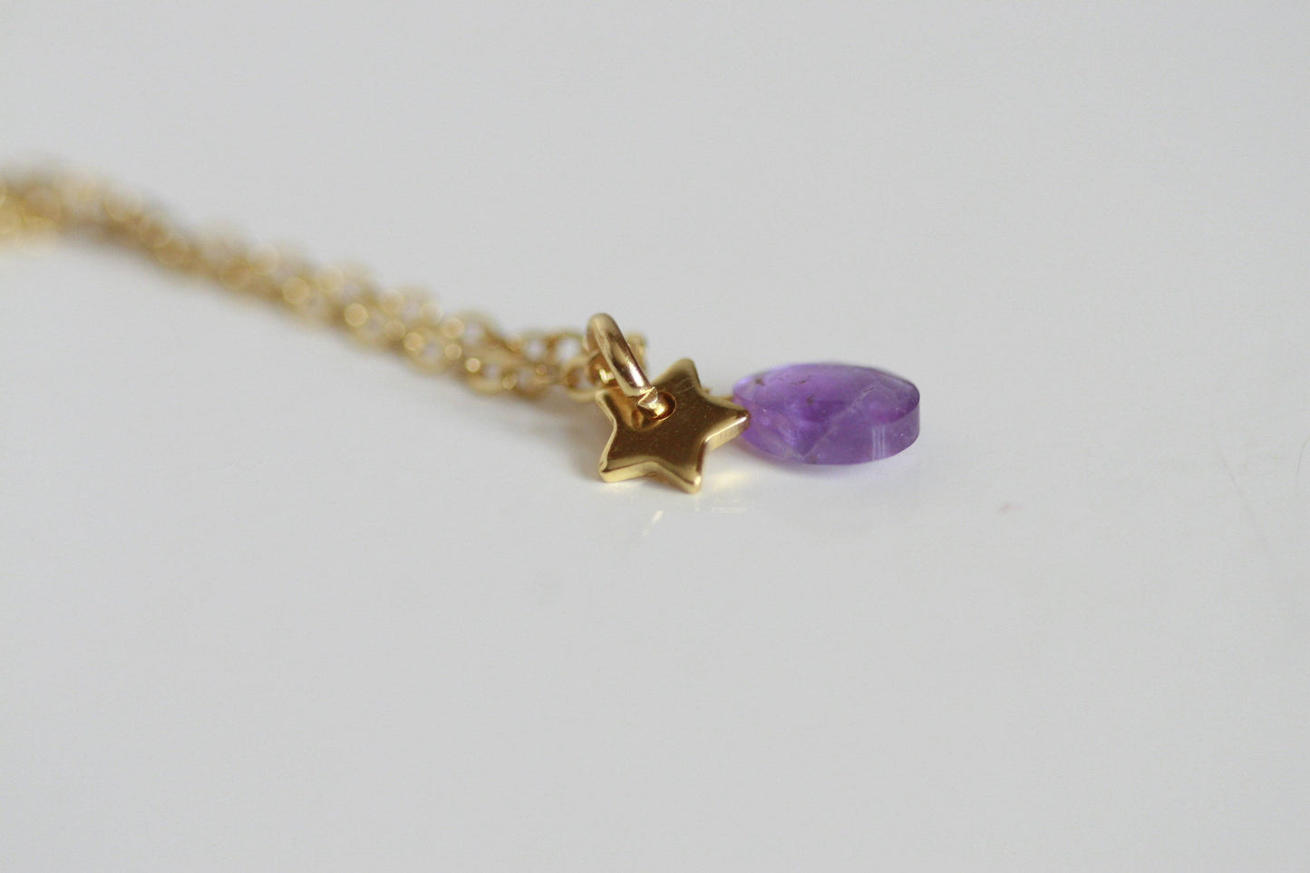 Dainty Crystal Necklace | Amethyst