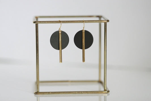 Black & Gold Statement Earrings