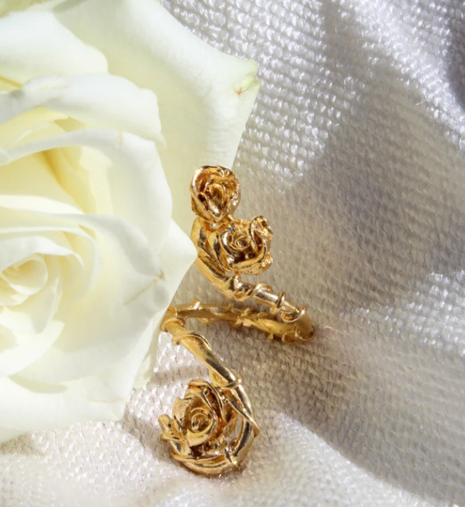 Rose Twist Ring Gold by Alexandra Rae